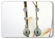 Black Pearl Earrings Tahitian Earrings