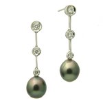 Tahitian Black Pearl Earrings